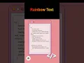 Mesmerizing Rainbow Text Animation Using Just HTML CSS