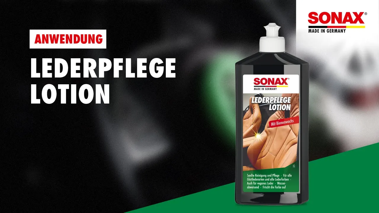 Anwendung SONAX LederPflegeLotion