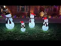 Costco LED Pre-lit Pop up Snowman Family - Night View