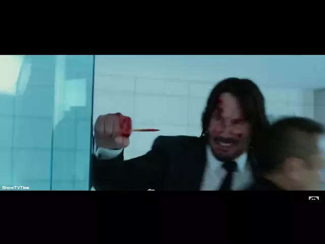 John Wick  2 pencil and sumo scene