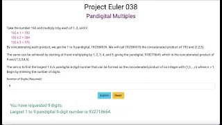 Project Euler 038 - Pandigital Multiples