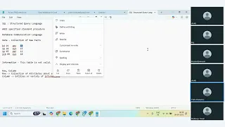 Data Analytics Course Batch105 SQL Training Session 1