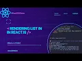 Rendering List in ReactJS ReactJS101 Series