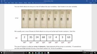 Intro Java Intro to Arrays