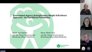 Environment Agency Eutrophication Weight of Evidence Approach - A CaSTCo Webinar 29th November 2023