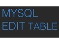 PHP editable MySQL table