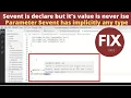 Event is declare but it value is never used parameter event has implicitly has any type