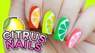 DIY Easy Summer Citrus Nail Art Orange Lemon Lime and Grapefruit