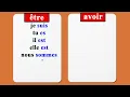 Conjugation of the verbs "to be" and "to have" in the present indicative tense