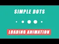 Simple Dots Animation Loader using HTML and CSS