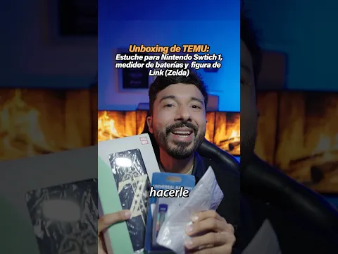 Unboxing compras de TEMU ( Estuche para Nintendo Switch,  Medidor de Baterías y Figura de Zelda )