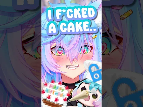 I SMASH’D MY BIRTHDAY CAKE!? #vtuber #shorts #youtube #envtuber #twitch #fyp #anime