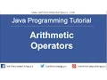Java Programming Language Lect 4 Arithmetic Operators