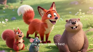 fiona the fox tickling grass kids animation cartoon