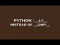 PYTHON -