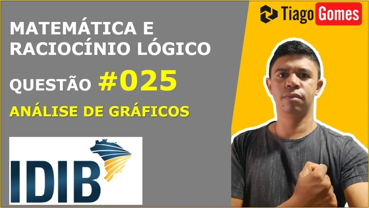 MATEMÁTICA E RACIOCÍNIO LÓGICO #IDIB ANÁLISE DE GRÁFICOS QUESTÃO 025