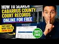 How to search Cabarrus County court records online for free