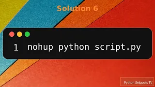 Flask How to Run Server in Background and keep it running