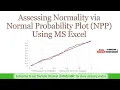 Assess Normality with Ease Normal Probability Plot Using MS Excel Part