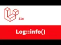 Log info - How to use laravel Log Information or debugging error message in Laravel 11