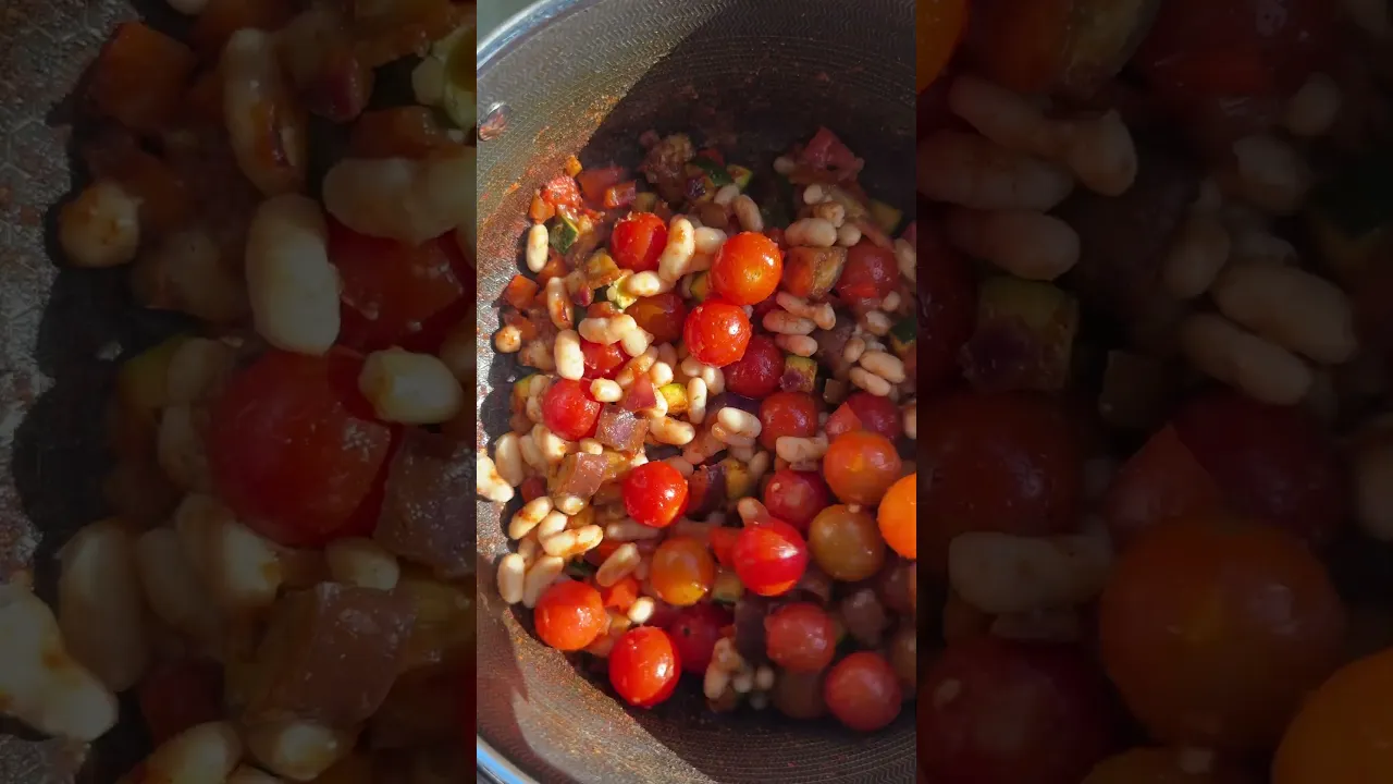 Spicy Eggplant White Bean Stew #longevity #healthyrecipes