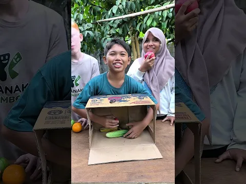 Tebak bentuk buah di balik box yang benar!! #shorts