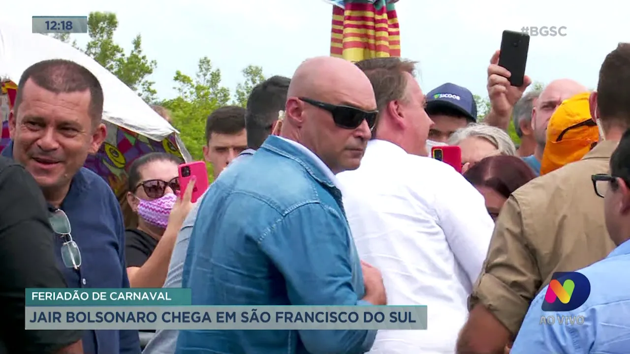 Jair Bolsonaro chega em São Francisco do Sul