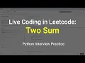 Leetcode Problem 1 Two Sum Python Live Multiple Solutions