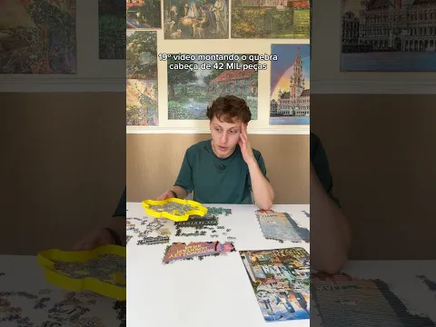 Tem peça pra todo canto kkkkk mas agora estão todas viradas pelo menos #quebracabeça #puzzle #genz