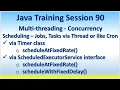 Java Training Session 90 Multi-threading Concurrency Scheduling Cron Timer ScheduledExecutorService