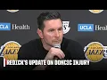 JJ Redick s update on Luka Doncic suffering a hamstring injury vs the Thunder NBA on ESPN