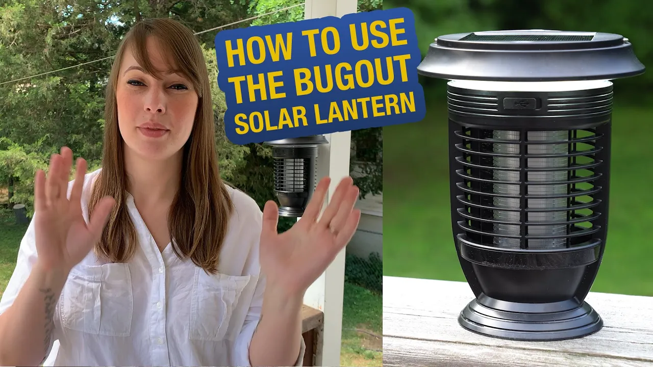Woman shows how to use the 4Patriots BugOut Solar Lantern — a portable, solar-powered bug repellent and light combo designed for camping, emergencies, and off-grid survival.