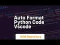 auto format python code vscode