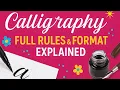 Calligraphy Full Guide Rules Format Writing Techniques for Beginners