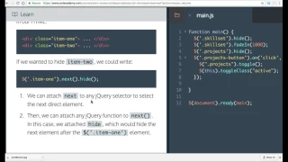 Learn Javascript next Javascript and the DOM Codecademy