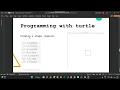 Python Turtle Graphics Part 4 Programming with turtle Part 1 codingwithsharma