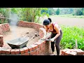 Download Lagu Cement, Bricks \u0026 Power! Girl Builds Rustic Brick House with Bare Hands | DIY Queen