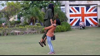 kid lift and carry women in the street part 2