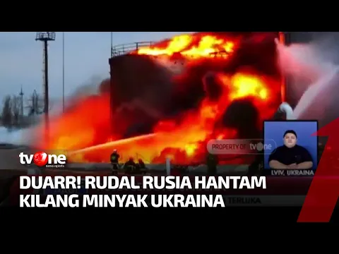 Rudal Rusia Hancurkan Kilang Minyak di Lviv, Ukraina