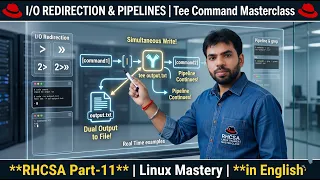 Redirection Pipeline and tee Command Full Explanation with Demo RHCSAv10 Part-10 English