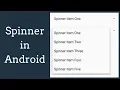 spinner android studio tutorial