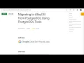 Migrating to AlloyDB from PostgreSQL Using PostgreSQL Tools GSP1085
