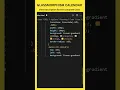 Glassmorphism Calendar HTML JavaScript EducateKaro com