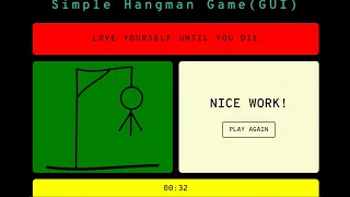 Simple Hangman Game GUI using JavaScript