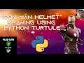 IRON MAN HELMET by PYTHON PROGRAMMING LANGUAGE PYTHON TURTLE PROJECT by ARNAB JANA