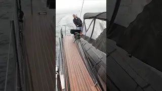 ‘It’s a one finger job in this… light breeze at the moment’ #sailing #sailinglife #sailingpassion