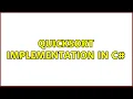 Quicksort implementation in C 3 Solutions