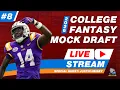 College Fantasy Football 2026 Mock Draft Live-Stream w Justin Heisey of CFF Pipeline
