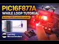 PIC16F877A While Loop Explained Button Controlled LED using mikroC