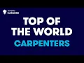 Download Lagu The Carpenters - Top Of The World (Karaoke With Lyrics)